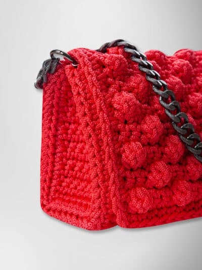 HANDMADE BAG BUBBLES RED