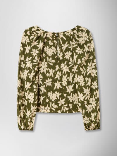 TOP "BROUSSE" GREEN FLORAL