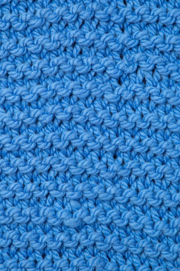 SCARF HANDMADE KNITTED BLUE