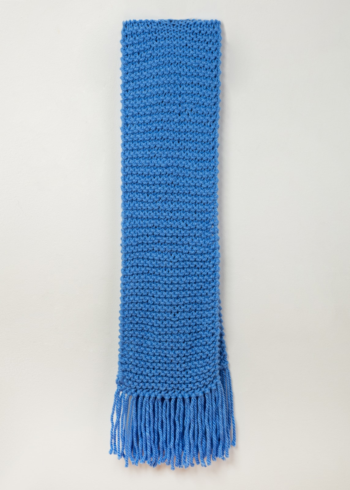 SCARF HANDMADE KNITTED BLUE
