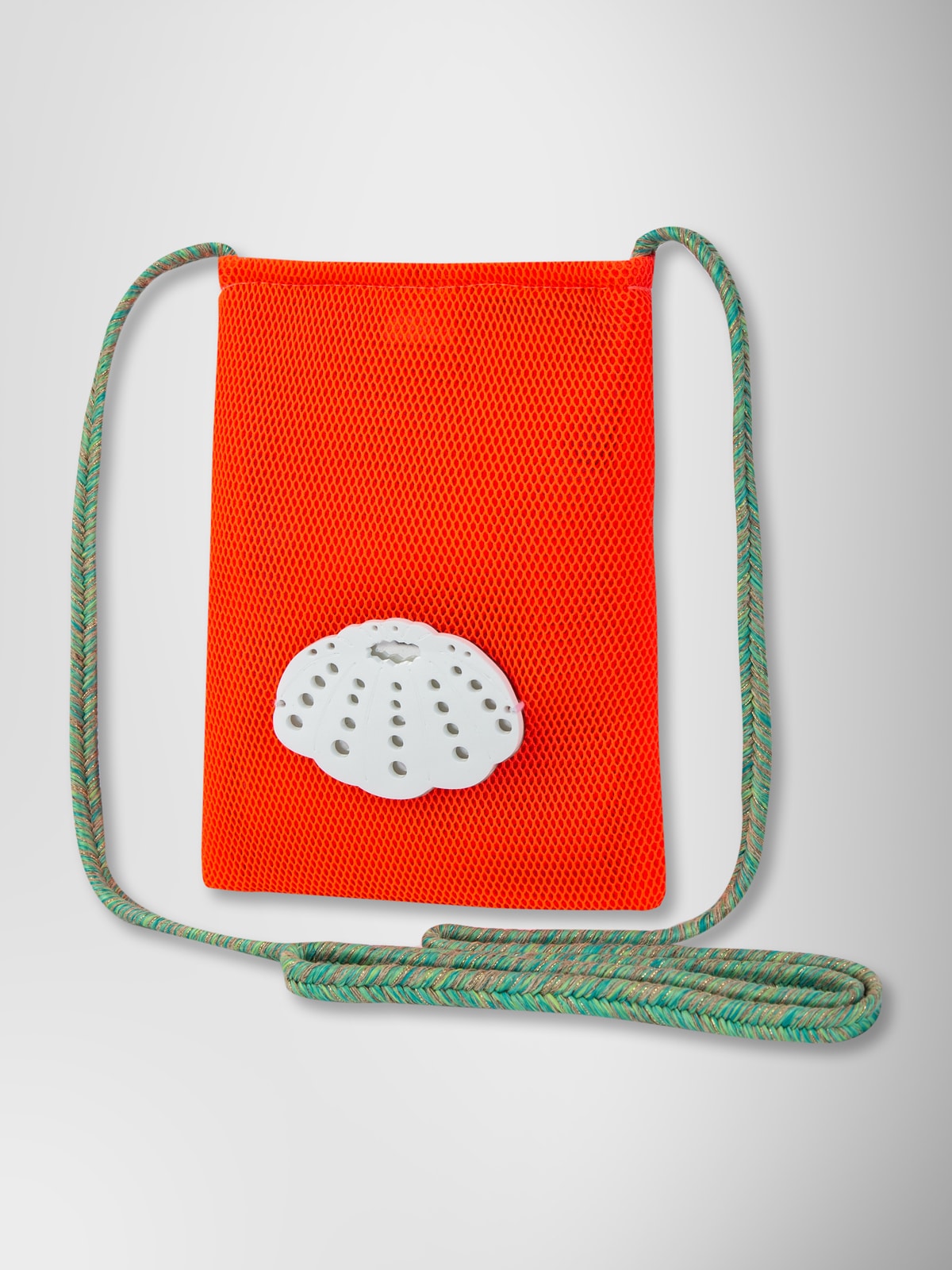 MOBILE POUCH CORAL FLUO NET