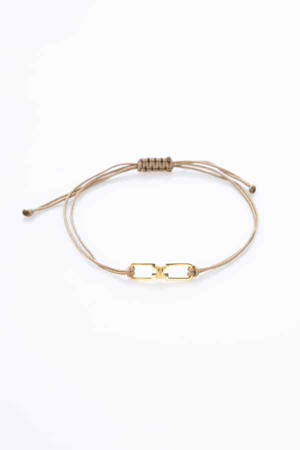 ENOSIS GOLD PLATED BRACELET ON CORD