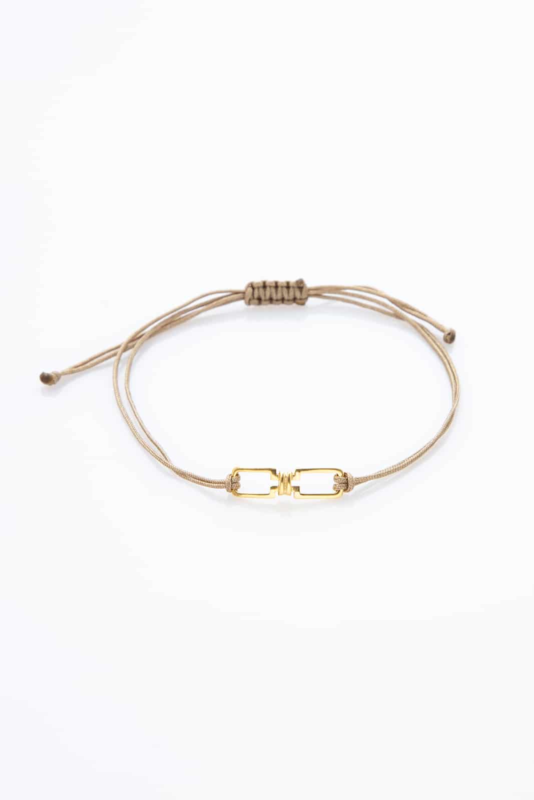 ENOSIS GOLD PLATED BRACELET ON CORD