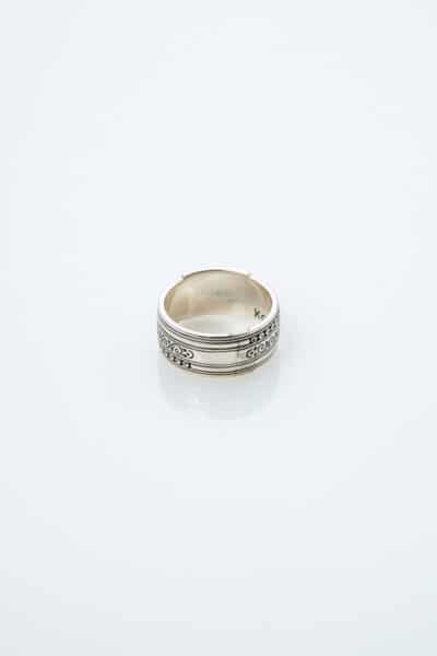 DAGGER BAND RING STERLING SILVER & BRONZE