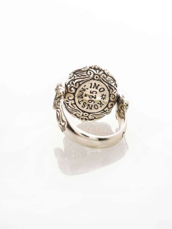 COIN FLIP RING STERLING SILVER AND BRONZE
