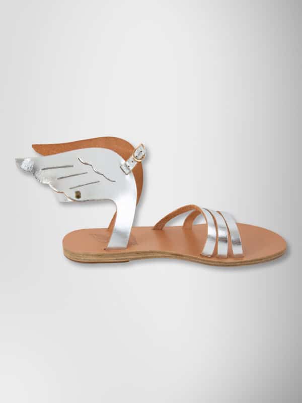 SANDALS "IKARIA" IN SILVER LEATHER