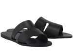 SANDALS "APTEROS" IN BLACK LEATHER