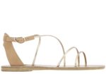 SANDALS "MELOIVIA" WITH GOLD LEATHER STRIPES