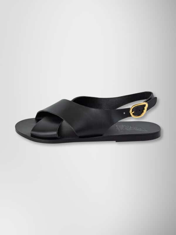 SANDALS "MARIA" IN BLACK LEATHER