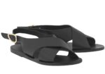 SANDALS "MARIA" IN BLACK LEATHER