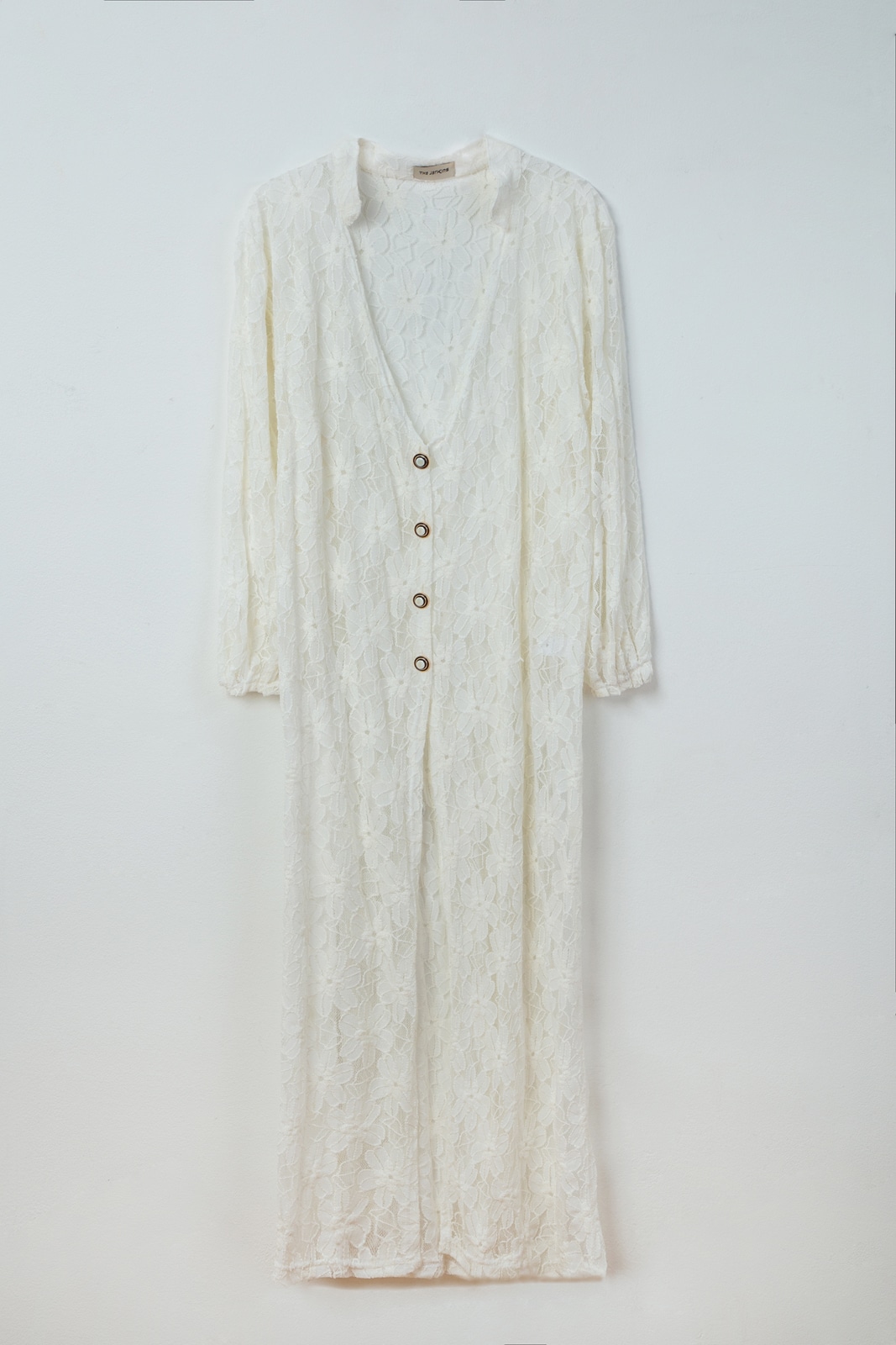 WICASA LONG ROBE LACE OFF WHITE