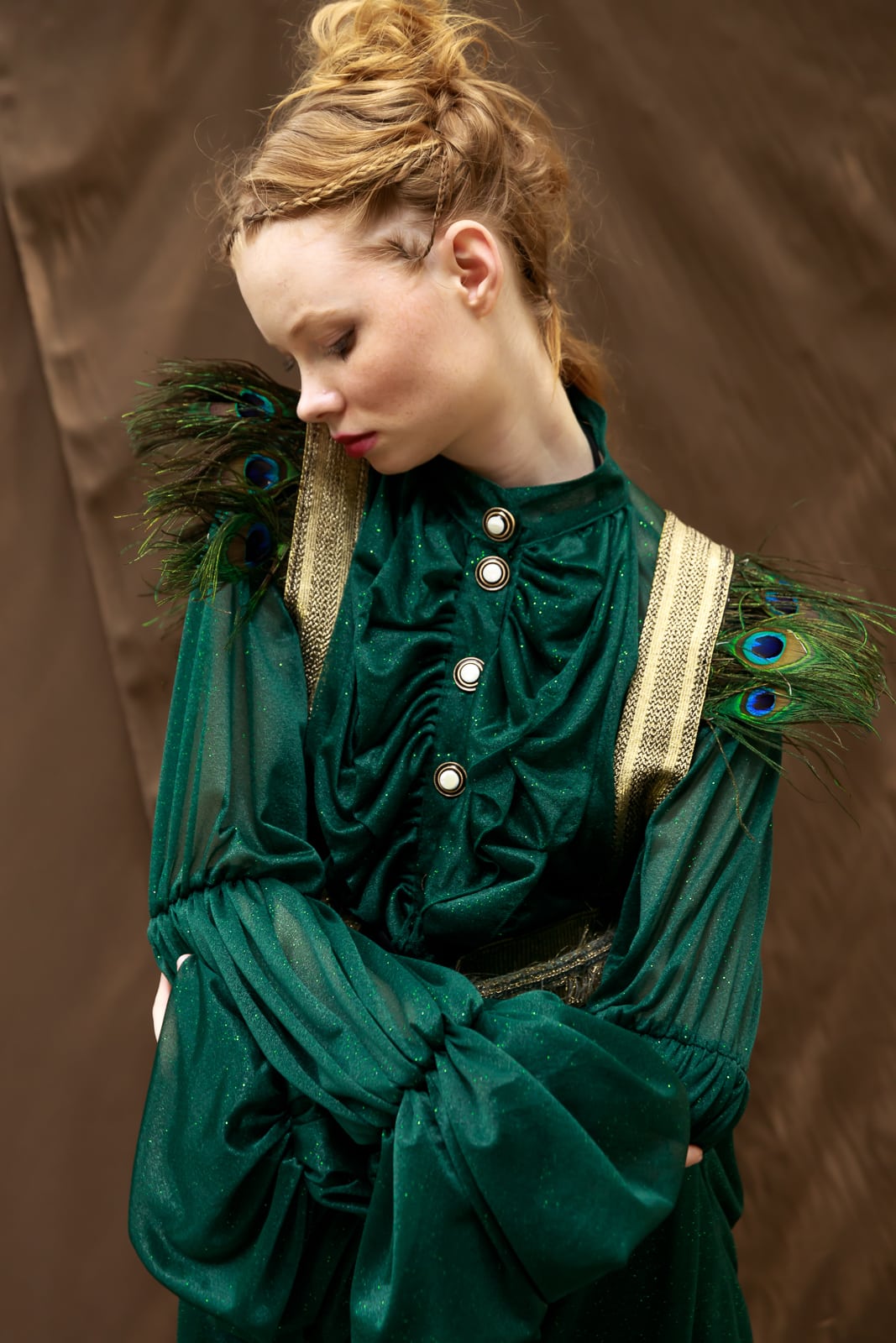 AWAN FEATHERED VEST GREEN