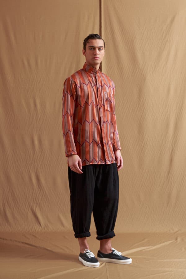 STOLP PRINTED SHIRT COPPER