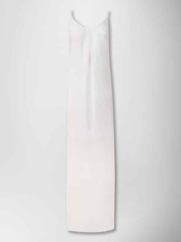 DRESS "GALINI" WITH PRECIOUS STONES WHITE