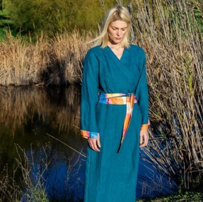 KYNTHIA KIMONO DRESS BLUE