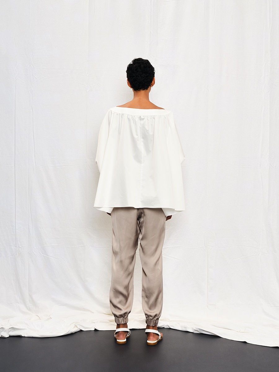 CAPE TOP "PAPER THOUGHTS" WHITE