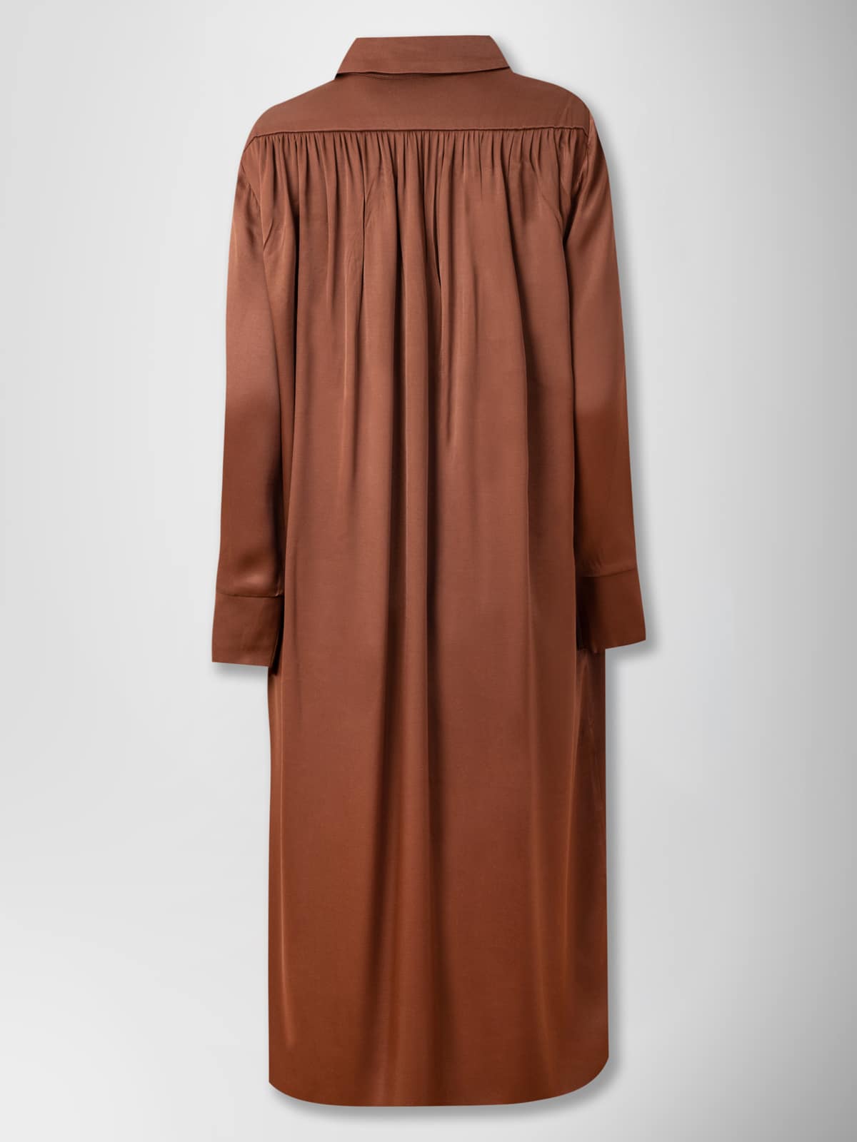 70's SHIRT DRESS BROWN