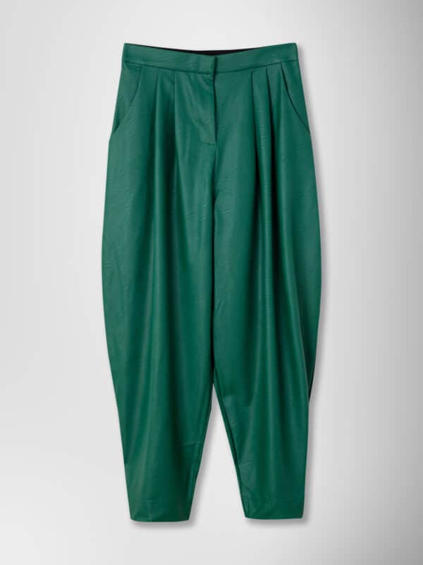 ECO LEATHER TROUSERS GREEN