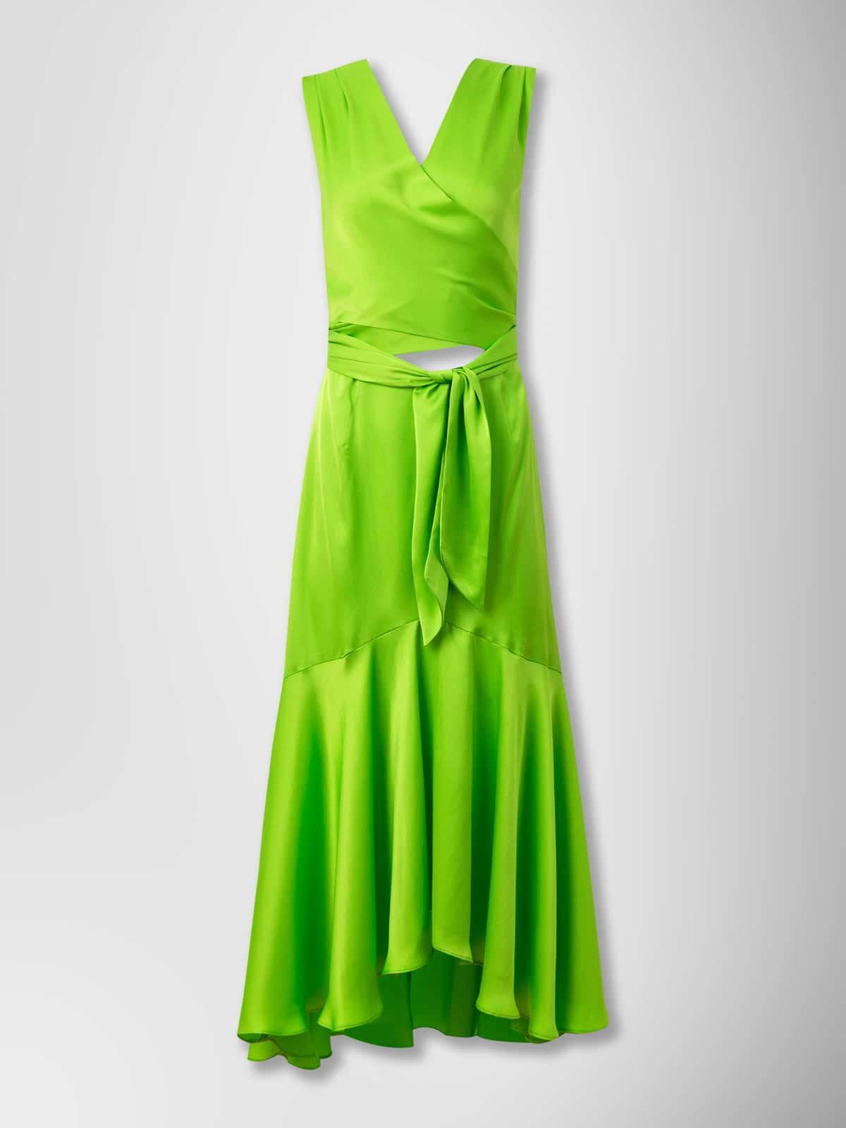 BOW FRONT DRESS L.GREEN