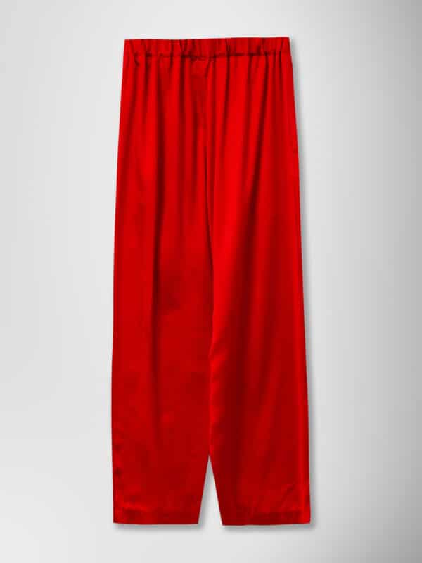 TROUSERS IN PLEATS RED