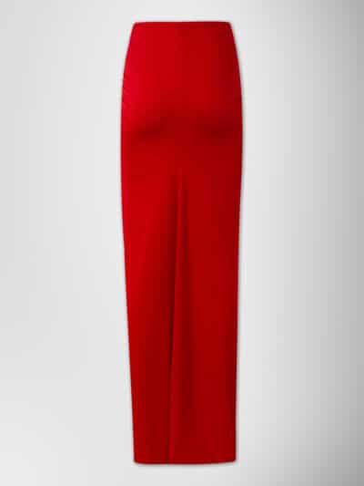 DRAPPED JERSEY SKIRT RED