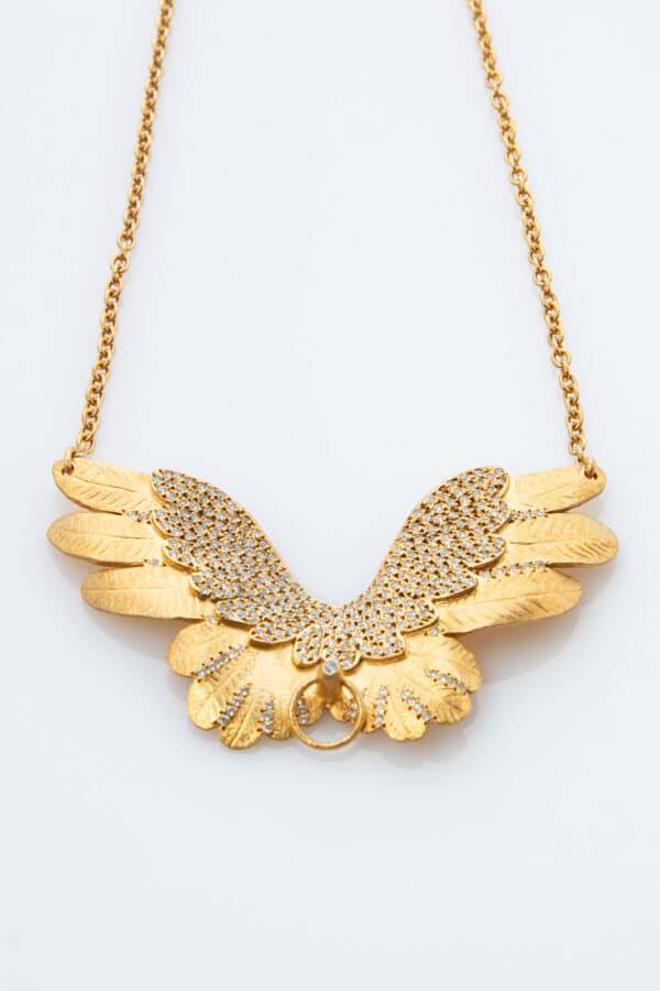 FLY ME GOLD NECKLACE WITH DIAMONDS