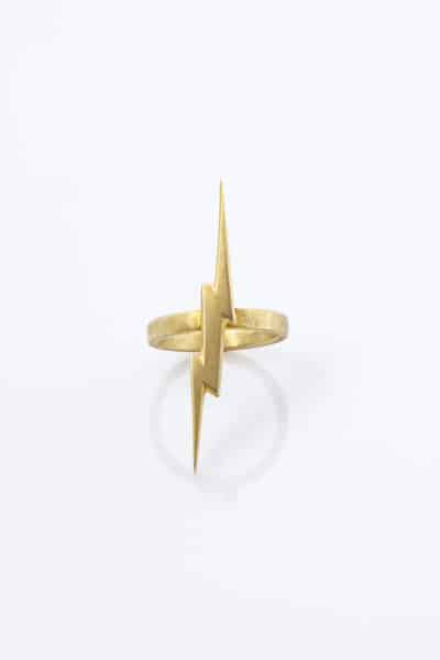 ZEUS THUNDER RING GOLD PLATED