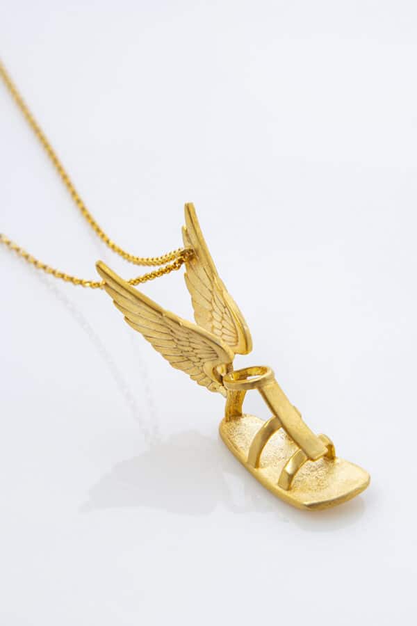 HERMES SANDALS NECKLACE GOLD PLATED