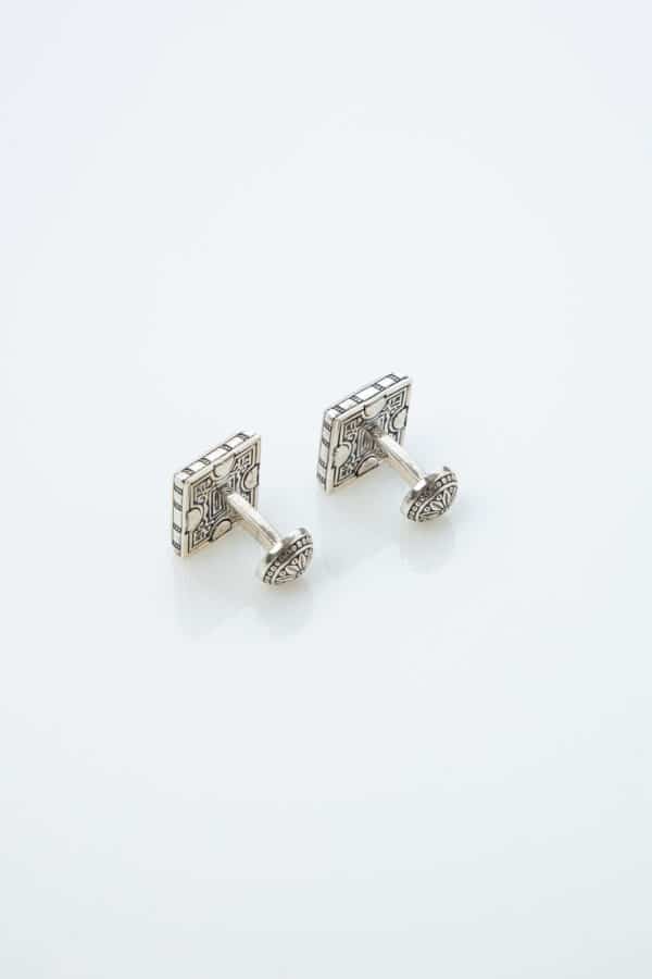 CUFFLINKS WITH FERRITE STONES IN STERLING SILVER
