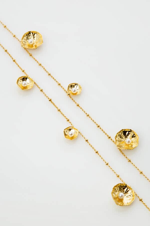 GOLD PLATED NECKLACE SHELLS