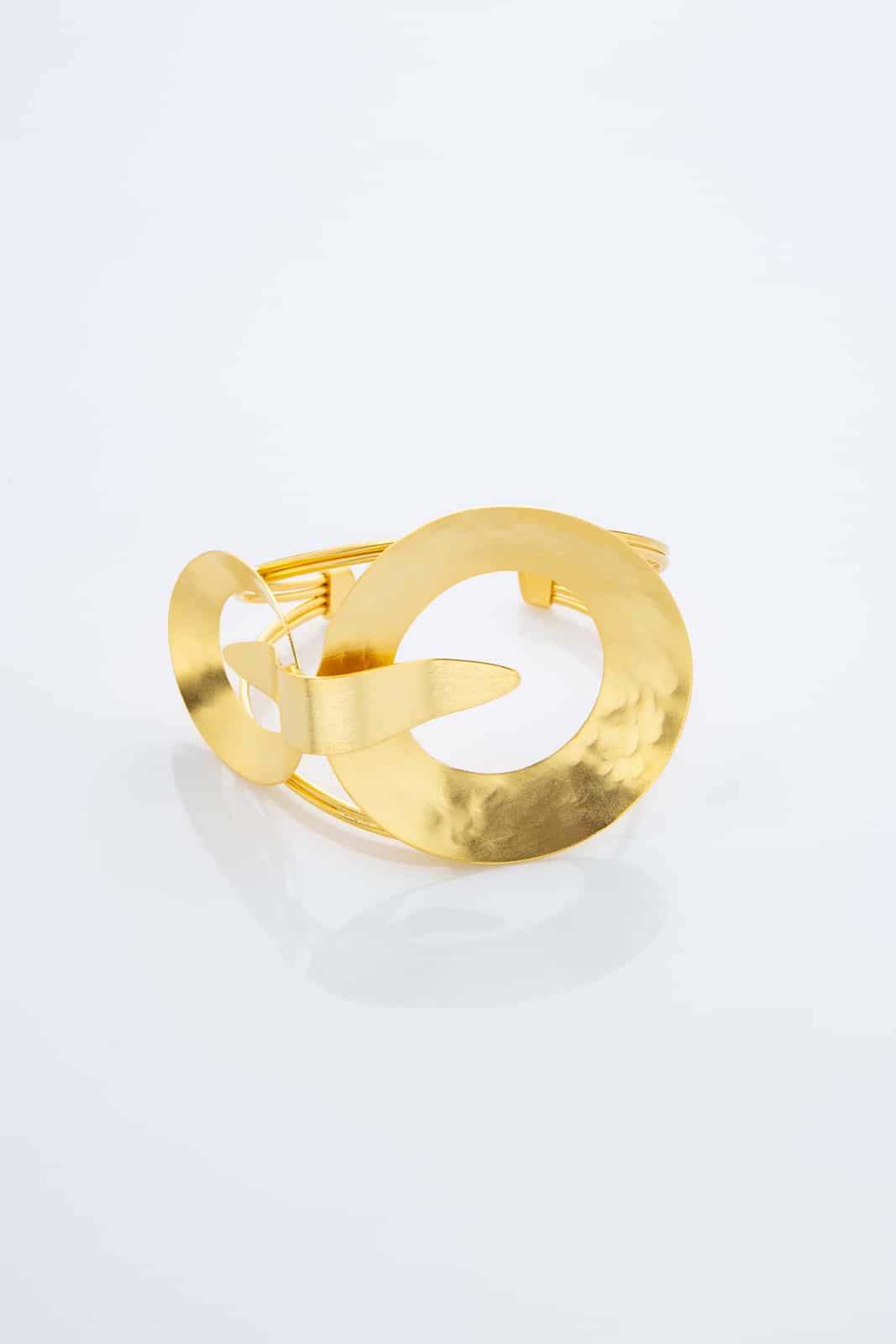 GOLD PLATED BRACELET DOUBLE CIRCLE