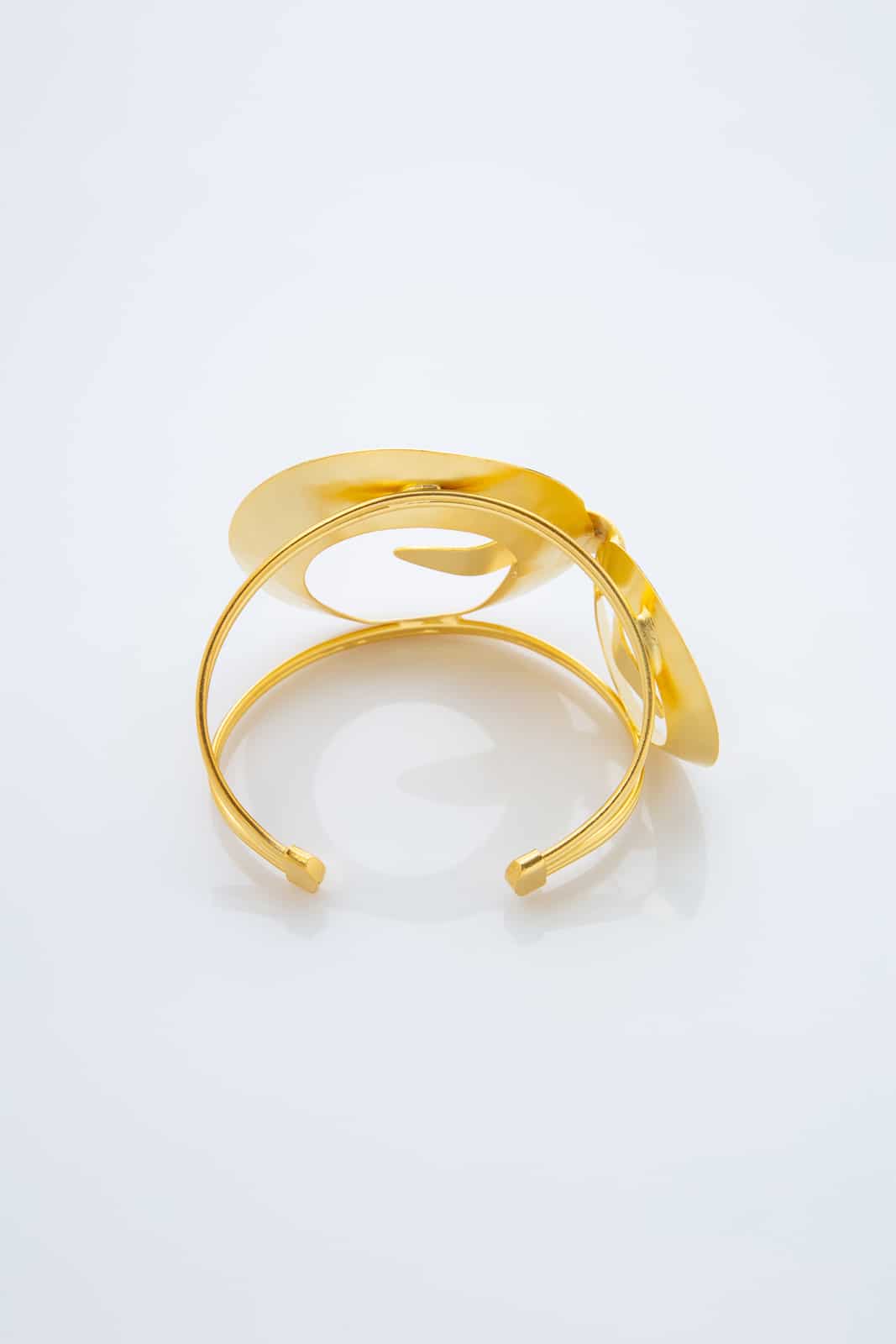 GOLD PLATED BRACELET DOUBLE CIRCLE