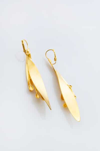 GOLD PLATED EARRINGS OLIVE LEAVES