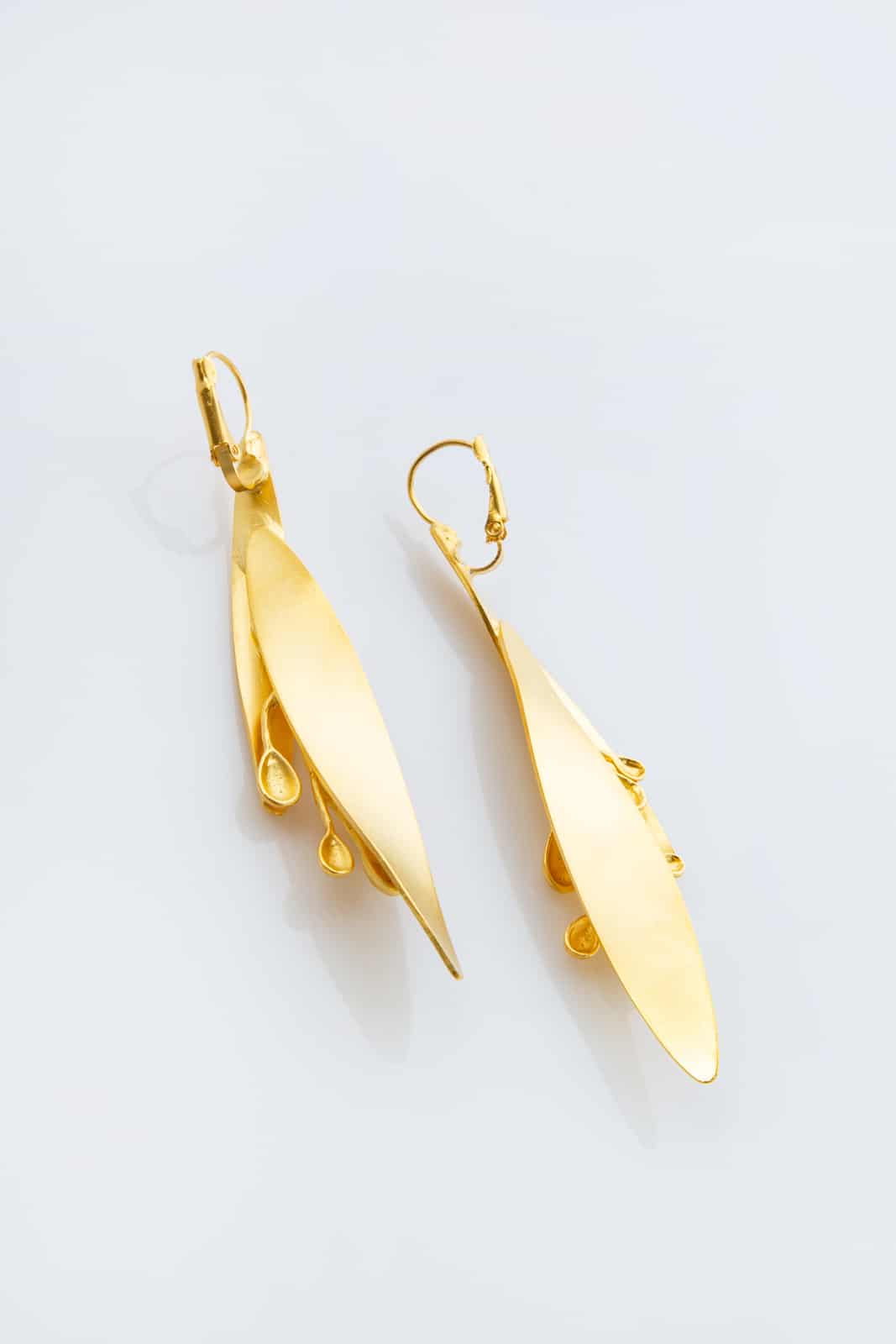 GOLD PLATED EARRINGS OLIVE LEAVES