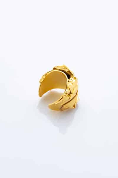 GOLD PLATED RING CRUMBLED