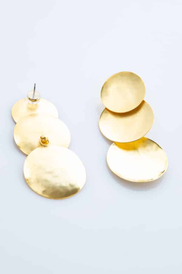 GOLD PLATED EARRINGS BIG CIRCLE