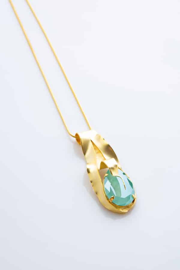 GOLD PLATED NECKLACE PACIFIC OPAL