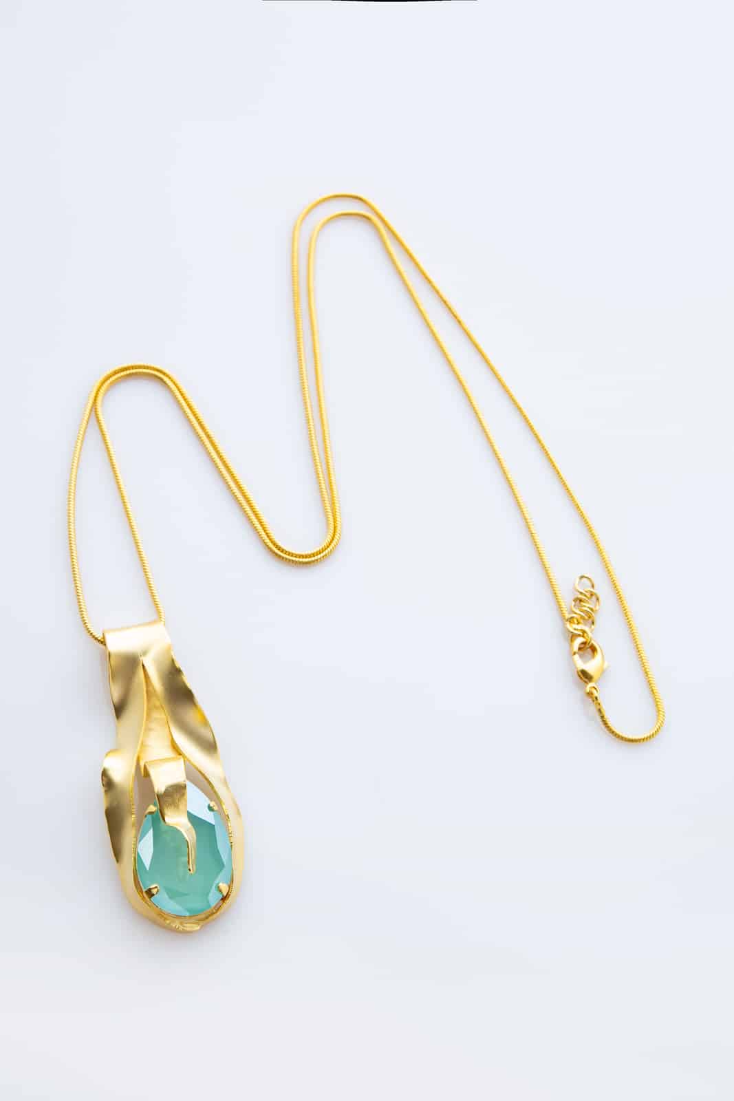 GOLD PLATED NECKLACE PACIFIC OPAL