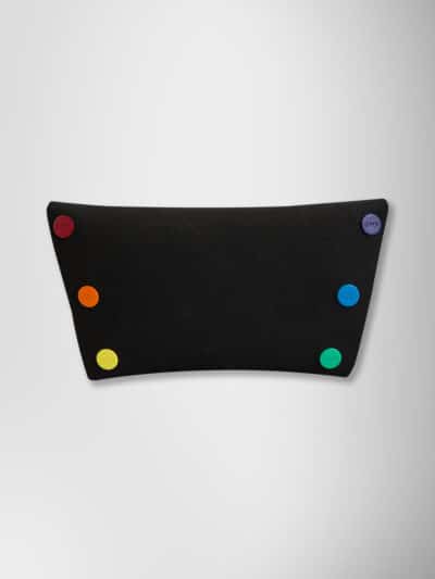 Mini clutch in black rainbow shade