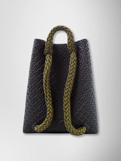Backpack "EvaPack regular" in Black 3D olive rope