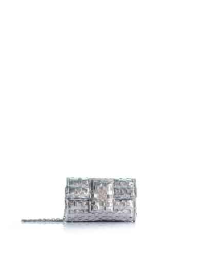 kooreloo handbags the amalfi clutch silver braid