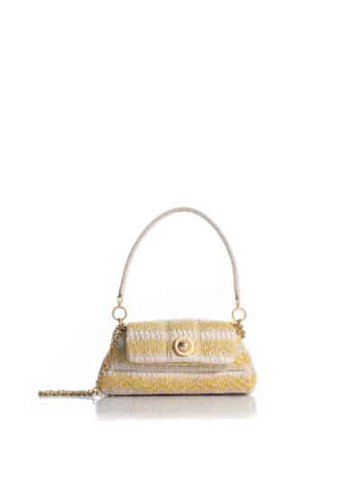 kooreloo handbags the lilibet crochet ivory/yellow