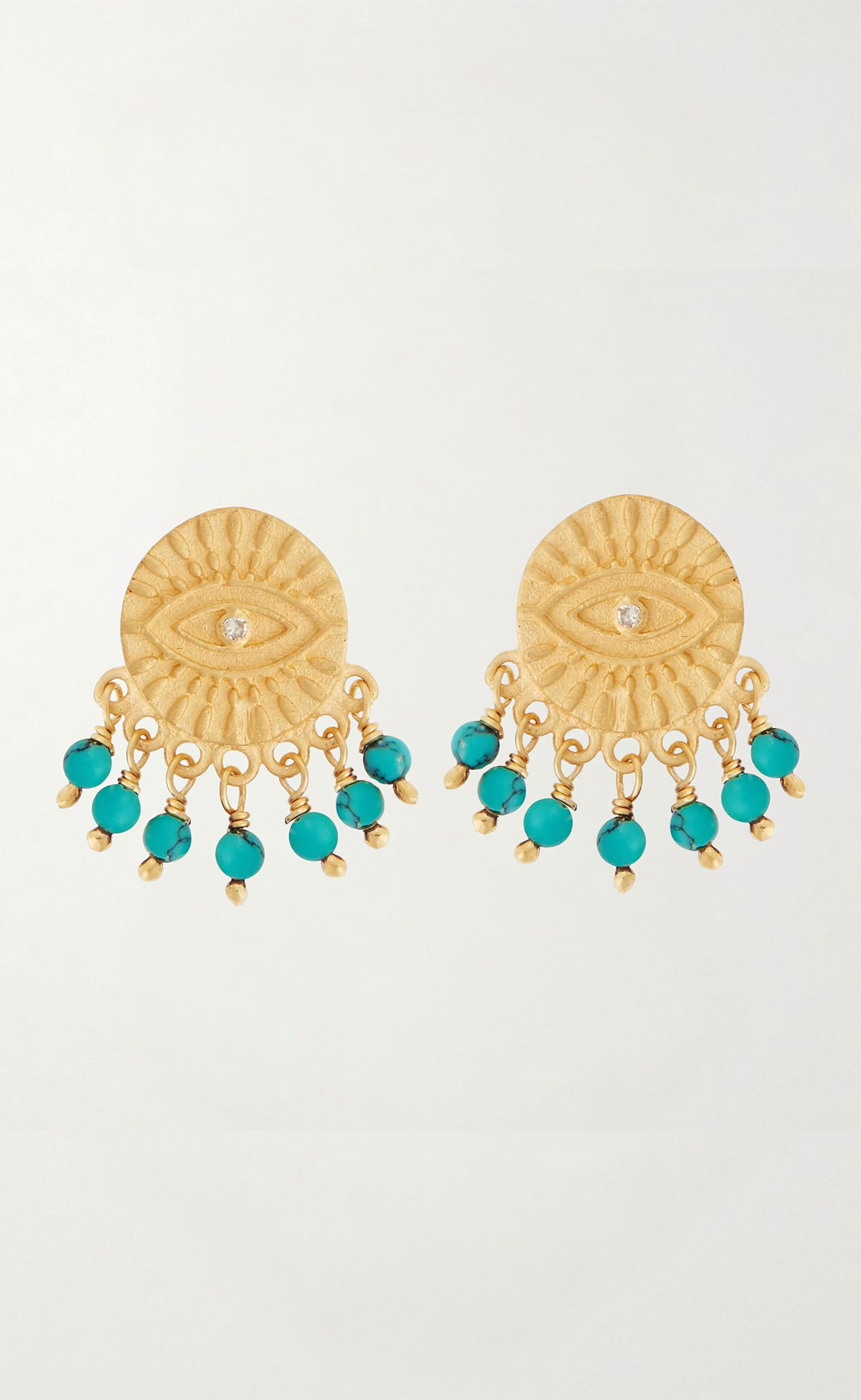 ALL SEEING EYE TEAR STUDS TURQUOISE