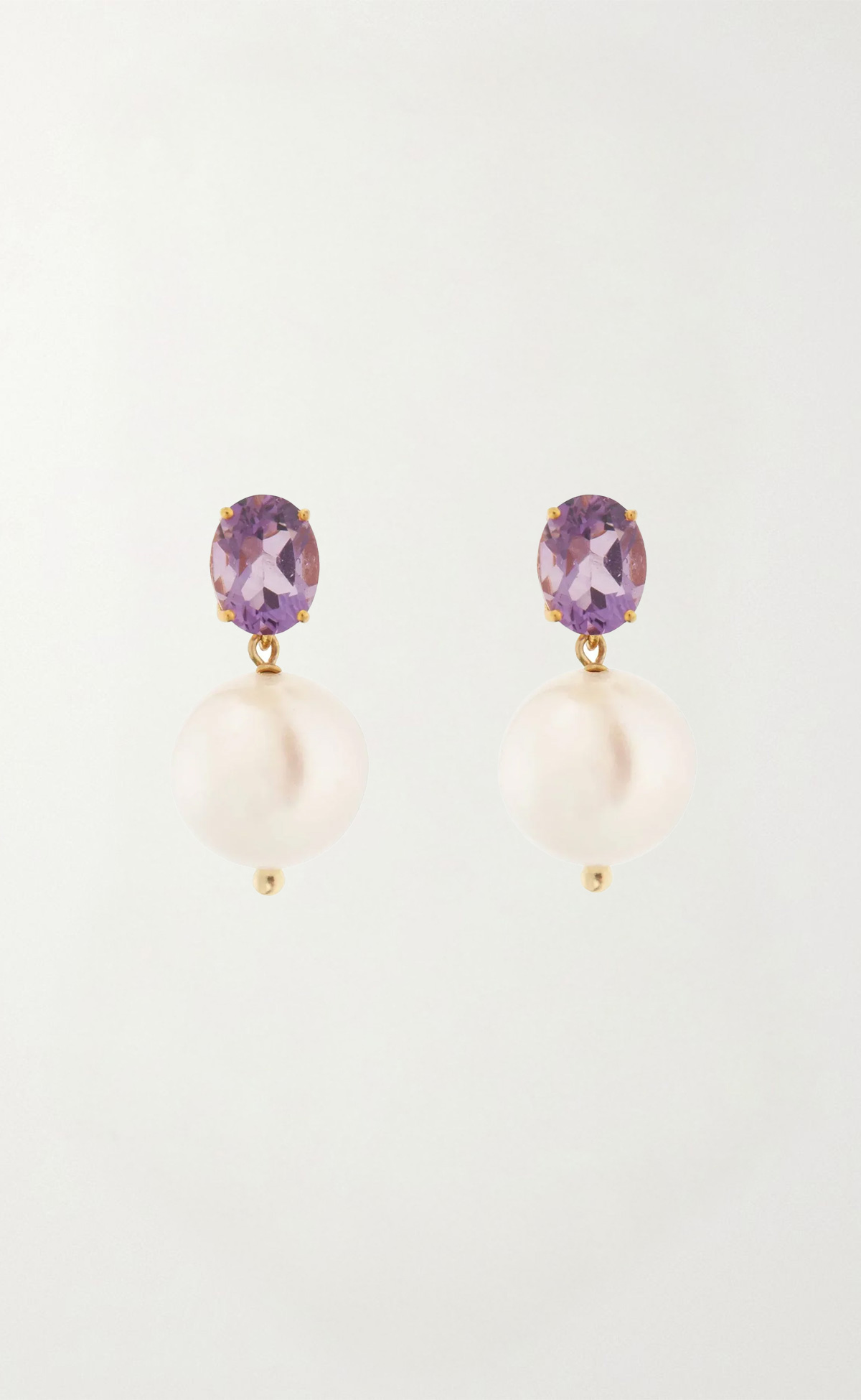 BUBBLE PEARL PURPLE AMETHYST EARRINGS
