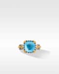 Utopia Ring with swiss blue topaz