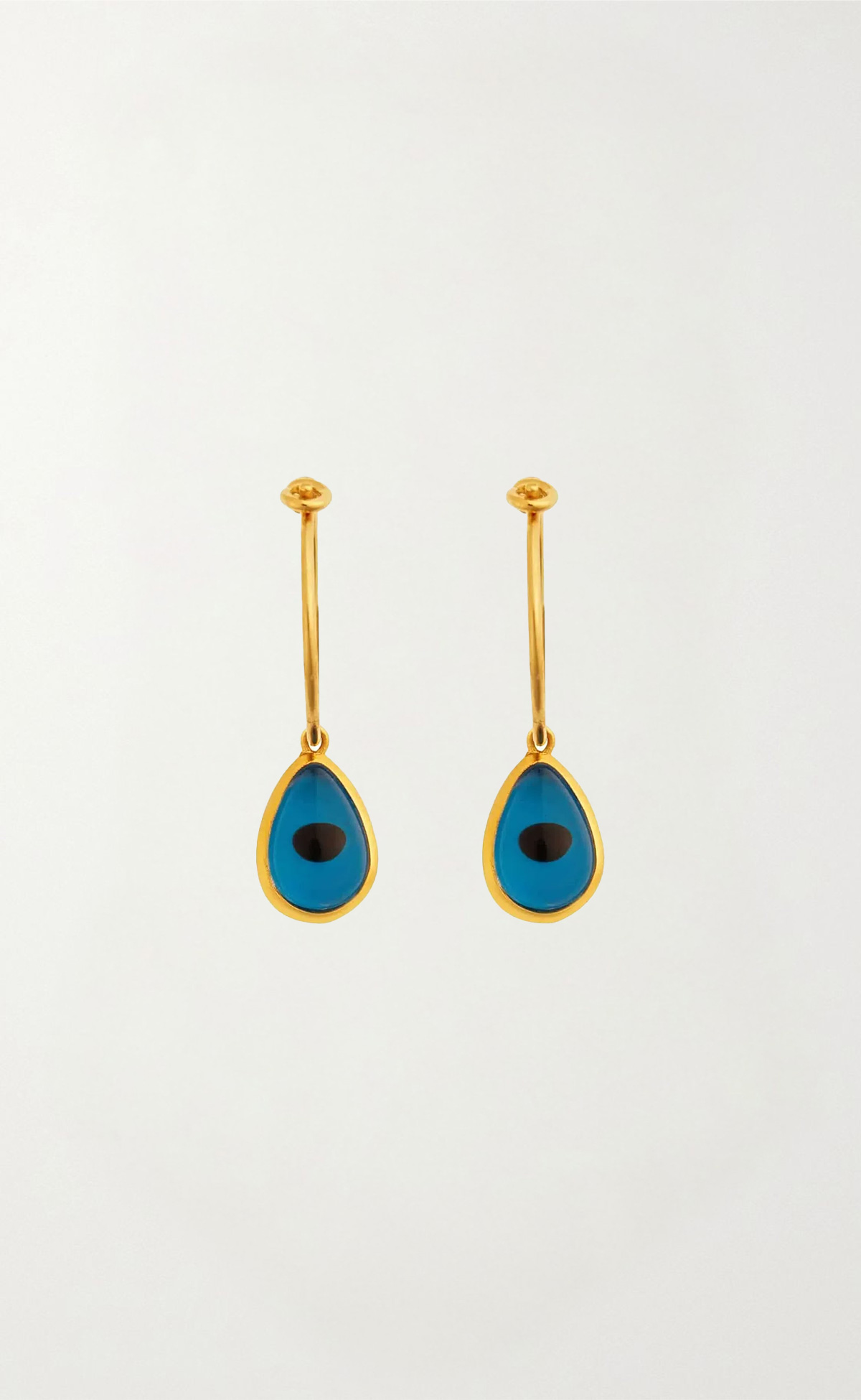 EVIL EYE DROP HOOPS