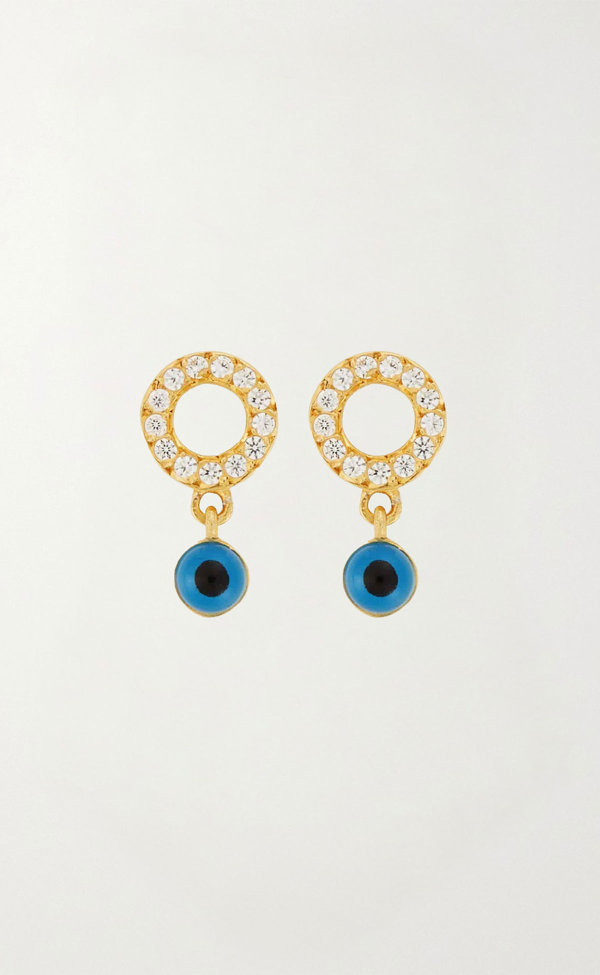 TRIPPY DANGLING DOT EYE STUDS