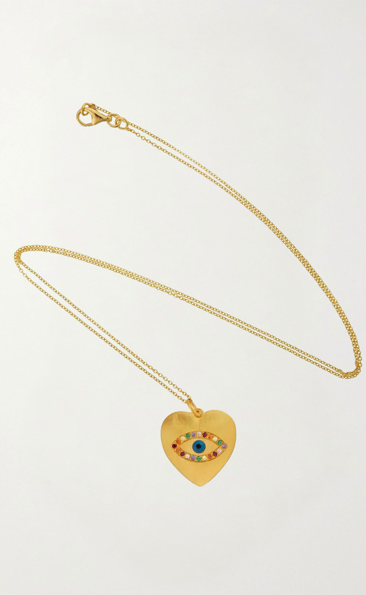 LOVE HEART COLORED EYE NECKLACE LARGE