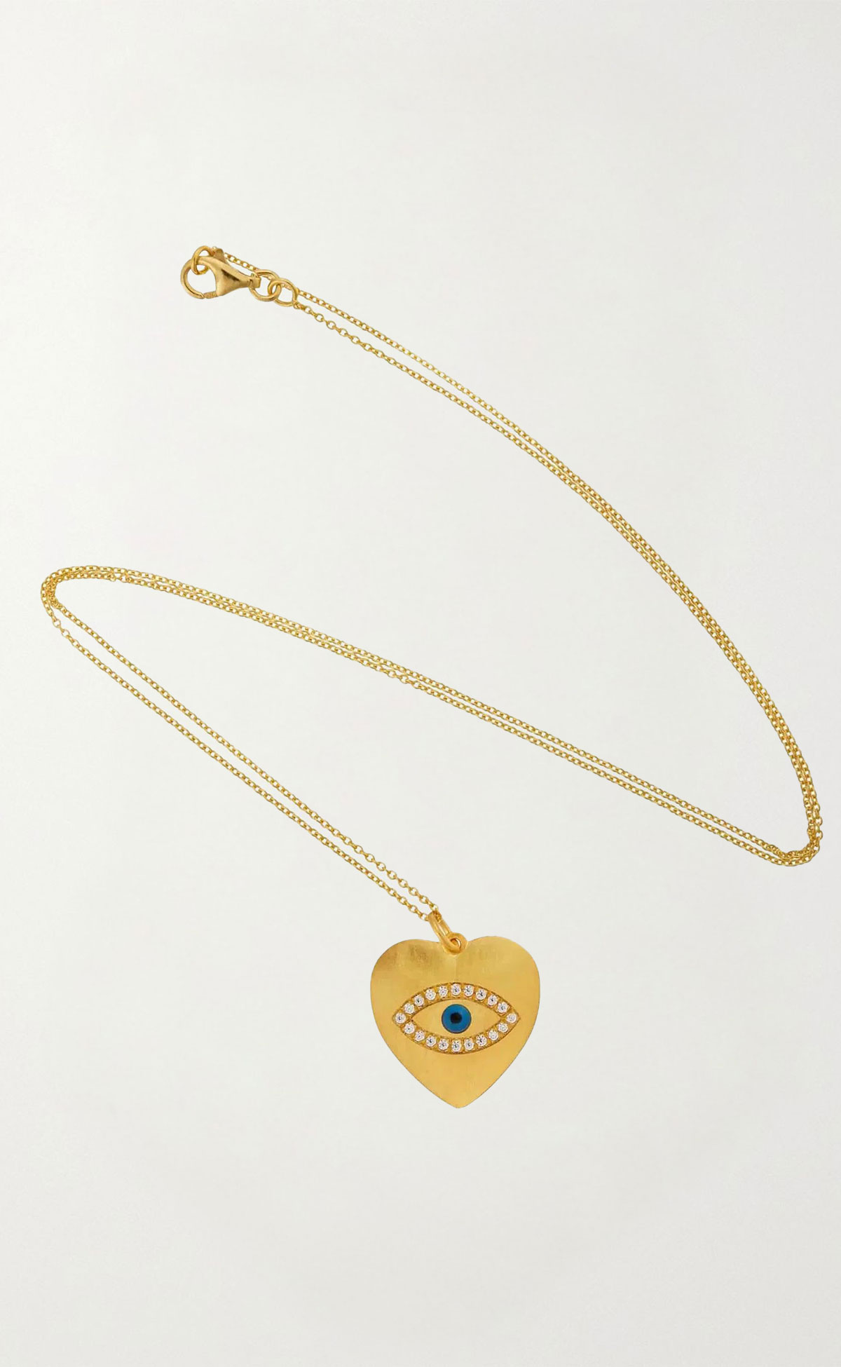 LOVE HEART ZIRGON EYE NECKLACE L