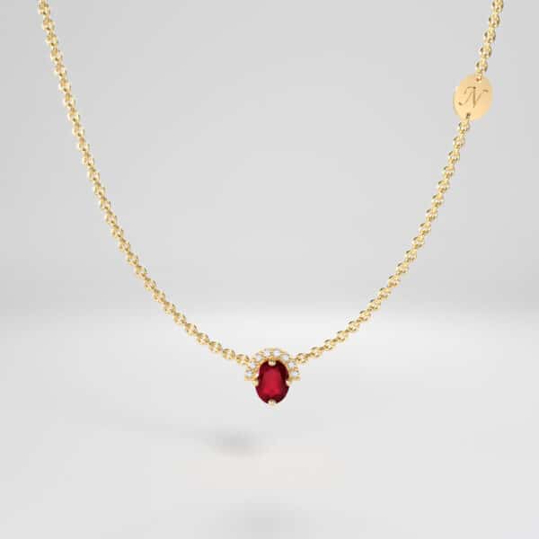 OVAL RUBY PENDANT 18ct